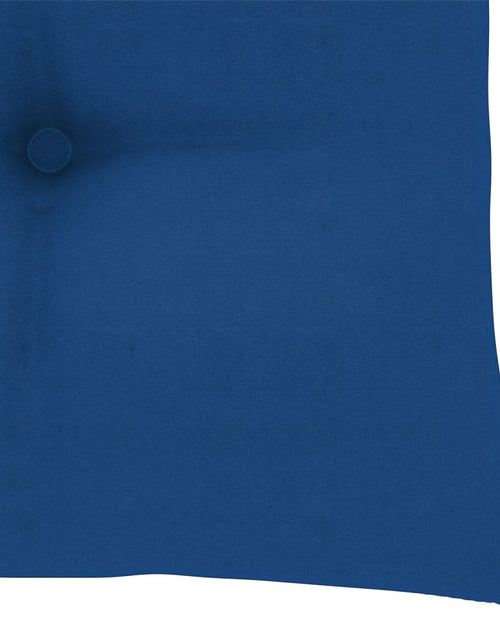 Загрузите изображение в средство просмотра галереи, Scaune grădină cu perne albastre, 8 buc, lemn masiv tec
