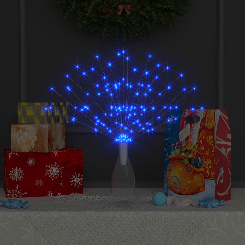 Lămpi cu artificii de Crăciun 10 buc. 1400 LED albastru 20 cm