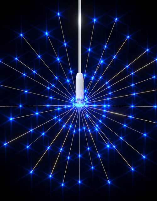 Загрузите изображение в средство просмотра галереи, Lămpi cu artificii de Crăciun 10 buc. 1400 LED albastru 20 cm
