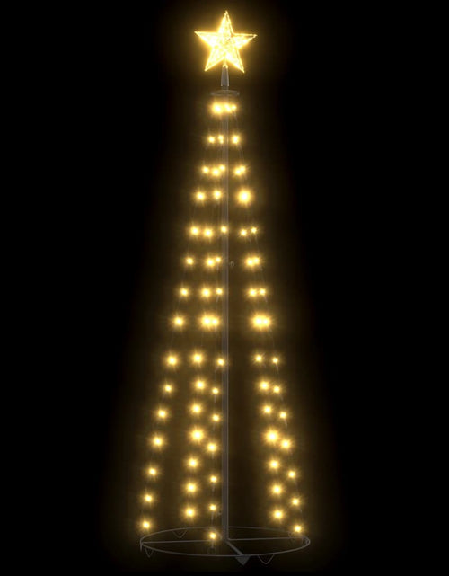 Загрузите изображение в средство просмотра галереи, Decorațiune Crăciun brad conic, 84 LED-uri, alb cald, 50x150 cm - Lando
