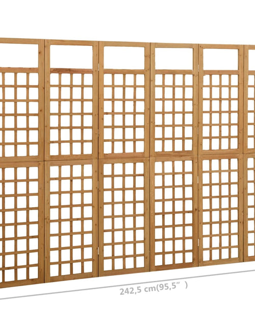 Загрузите изображение в средство просмотра галереи, Separator cameră cu 6 panouri, 242,5x180 cm, nuiele lemn brad
