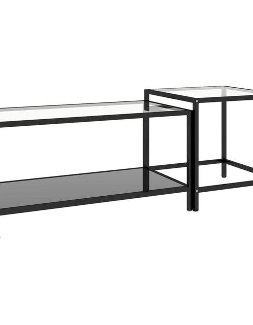 Загрузите изображение в средство просмотра галереи, Mese de ceai, 2 buc., negru, sticlă securizată
