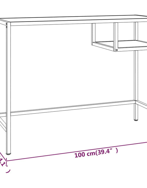 Încărcați imaginea în vizualizatorul Galerie, Birou de calculator transparent 100x36x74 cm sticlă securizată
