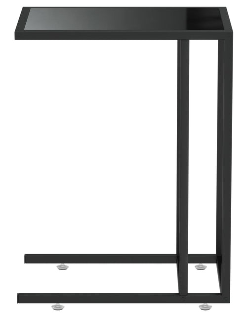 Încărcați imaginea în vizualizatorul Galerie, Masă laterală de calculator negru 50x35x65 cm sticlă securizată

