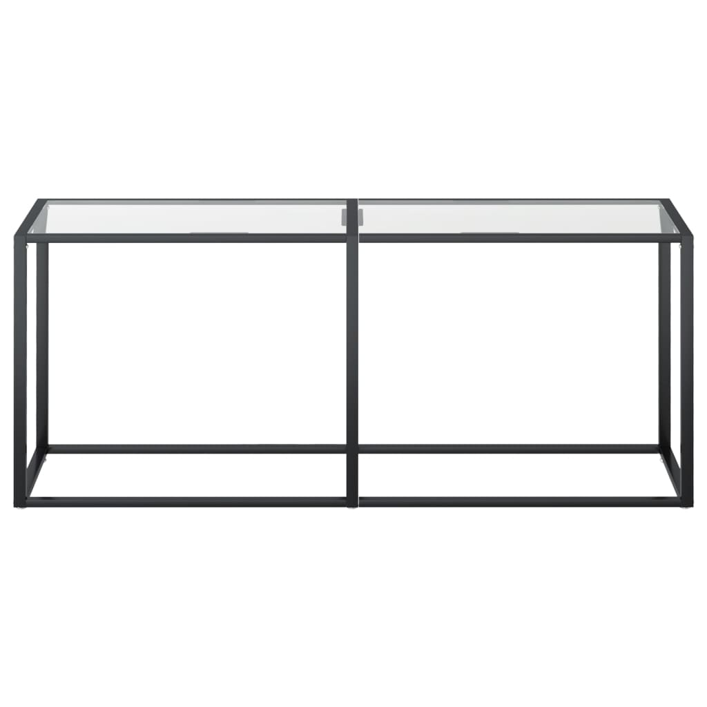 Masă consolă, transparent, 180x35x75,5 cm, sticlă securizată
