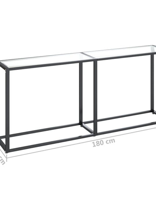 Загрузите изображение в средство просмотра галереи, Masă consolă, transparent, 180x35x75,5 cm, sticlă securizată
