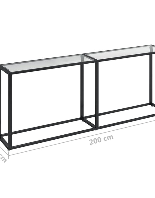 Загрузите изображение в средство просмотра галереи, Masă consolă, transparent, 200x35x75,5 cm, sticlă securizată
