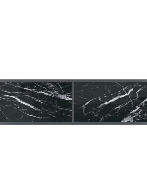 Încărcați imaginea în vizualizatorul Galerie, Masă consolă, negru, 140x35x75,5 cm, sticlă securizată
