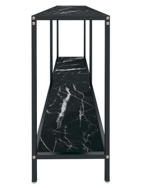 Încărcați imaginea în vizualizatorul Galerie, Masă consolă,negru, 160x35x75,5 cm, sticlă securizată
