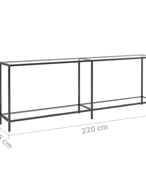 Încărcați imaginea în vizualizatorul Galerie, Masă consolă, transparent, 220x35x75,5 cm, sticlă securizată
