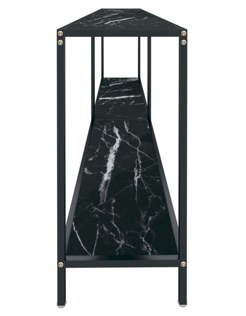 Încărcați imaginea în vizualizatorul Galerie, Masă consolă, negru, 220x35x75,5 cm, sticlă securizată

