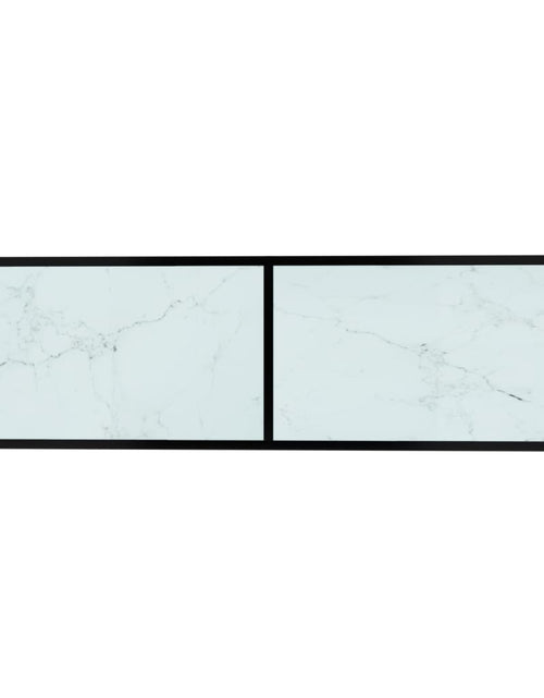 Încărcați imaginea în vizualizatorul Galerie, Comodă TV, marmură albă, 140x40x40,5 cm, sticlă securizată
