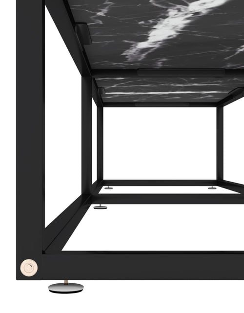 Încărcați imaginea în vizualizatorul Galerie, Comodă TV, marmură neagră, 180x40x40,5 cm, sticlă securizată
