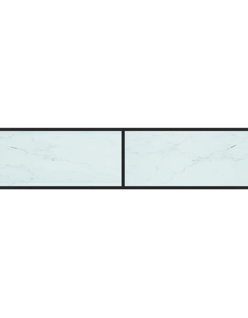 Încărcați imaginea în vizualizatorul Galerie, Comodă TV, marmură albă, 200x40x40,5 cm, sticlă securizată
