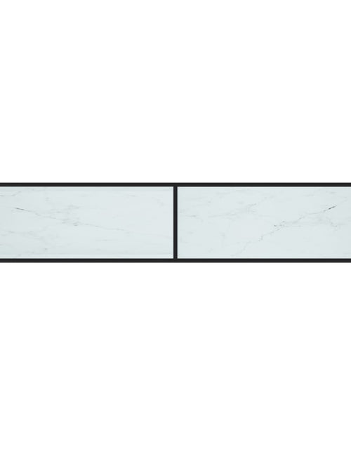 Încărcați imaginea în vizualizatorul Galerie, Comodă TV, marmură albă, 220x40x40,5 cm, sticlă securizată
