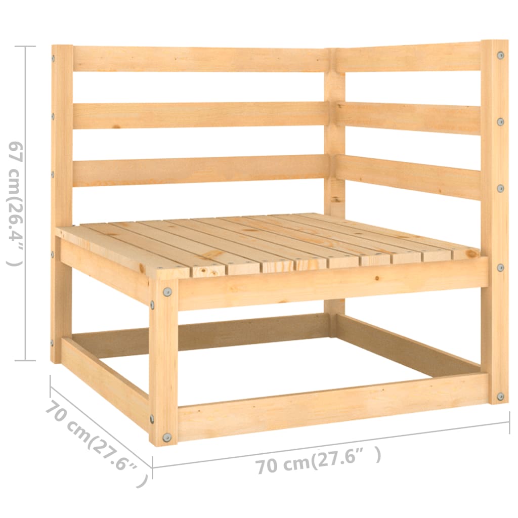 Set mobilier de grădină, 5 piese, lemn masiv de pin