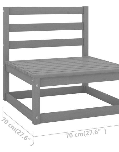 Загрузите изображение в средство просмотра галереи, Set mobilier de grădină, 5 piese, gri, lemn masiv de pin
