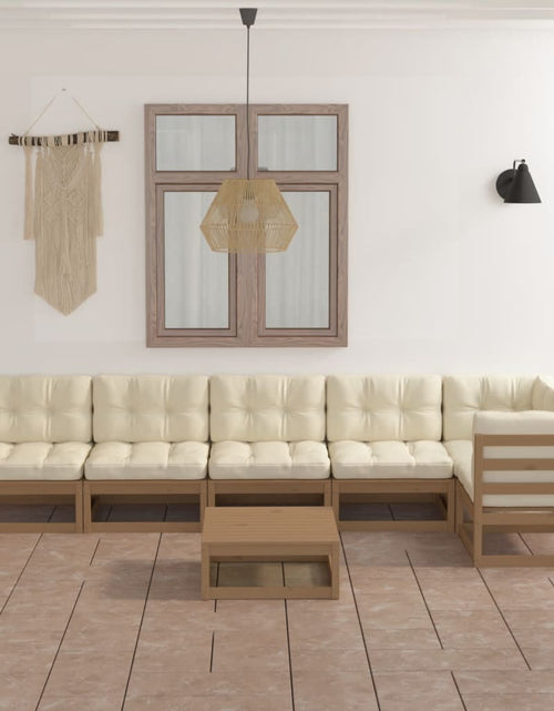Încărcați imaginea în vizualizatorul Galerie, Set mobilier de grădină cu perne, 7 piese, lemn masiv pin - Lando
