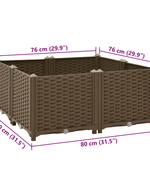 Încărcați imaginea în vizualizatorul Galerie, Strat înălțat, 80x80x38 cm, polipropilenă
