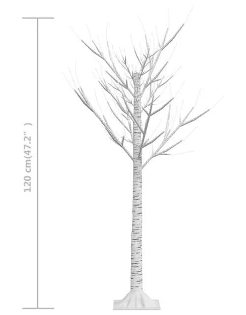 Загрузите изображение в средство просмотра галереи, Pom de Crăciun, 128 LED-uri, alb cald, 1,2 m, salcie, int./ext.
