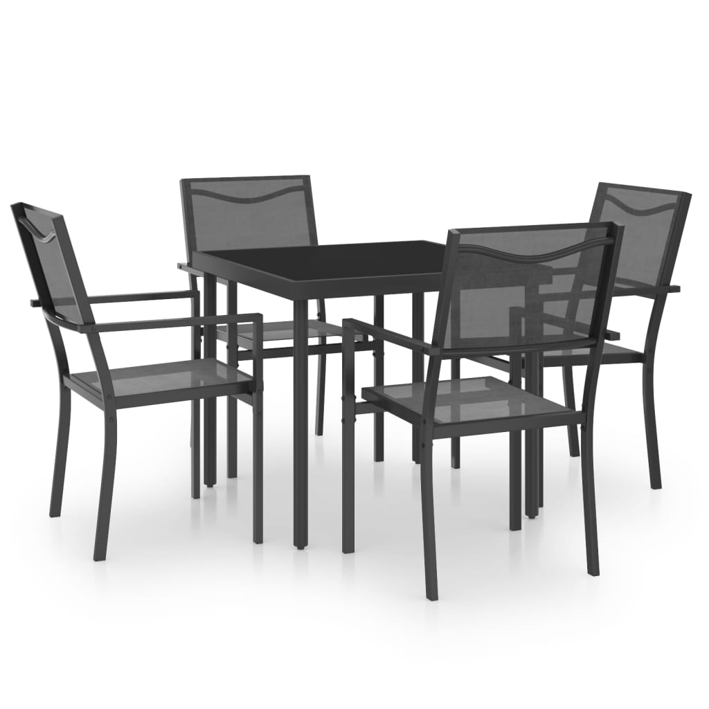 Set mobilier de exterior, 5 piese, oțel - Lando