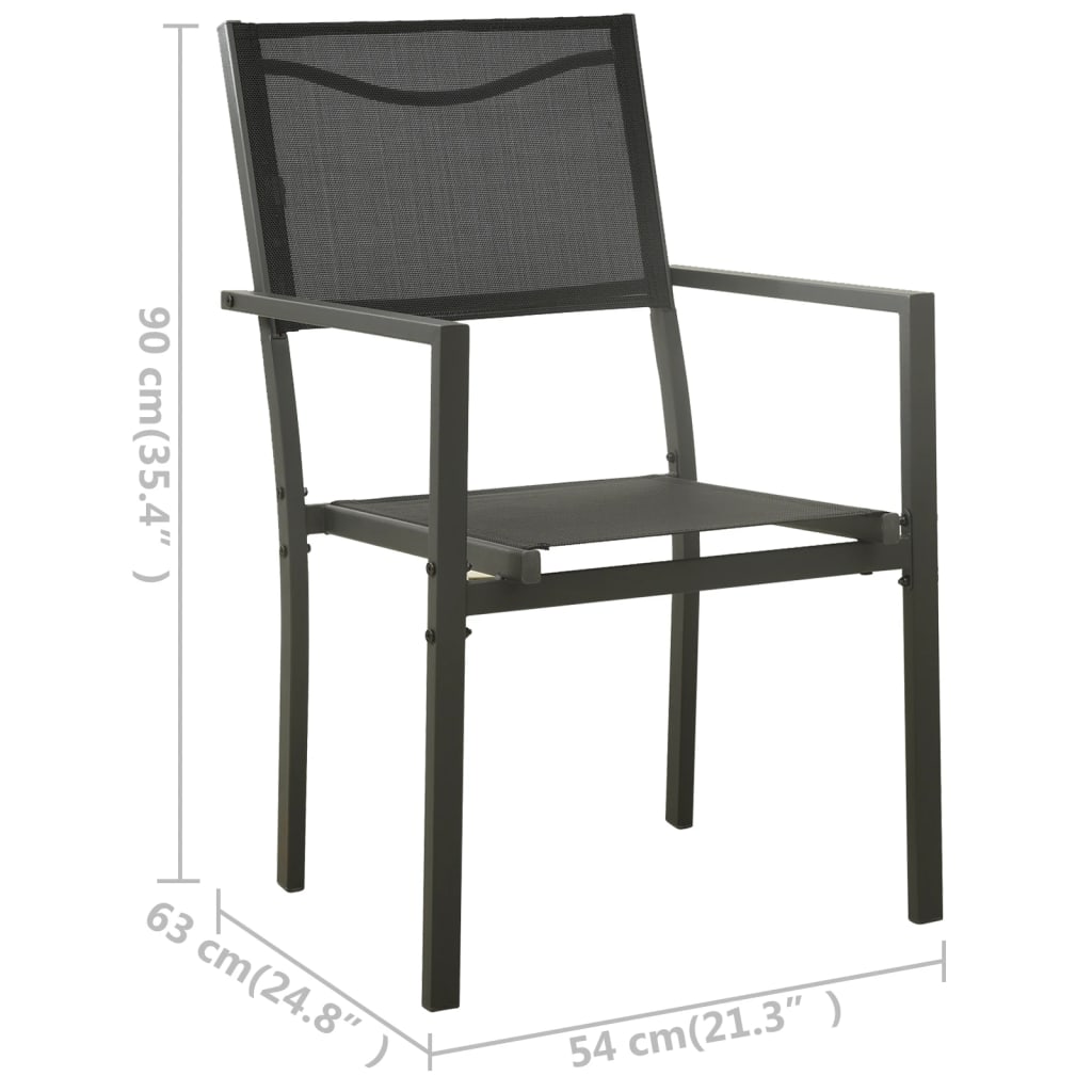 Set mobilier de exterior, 5 piese, oțel - Lando