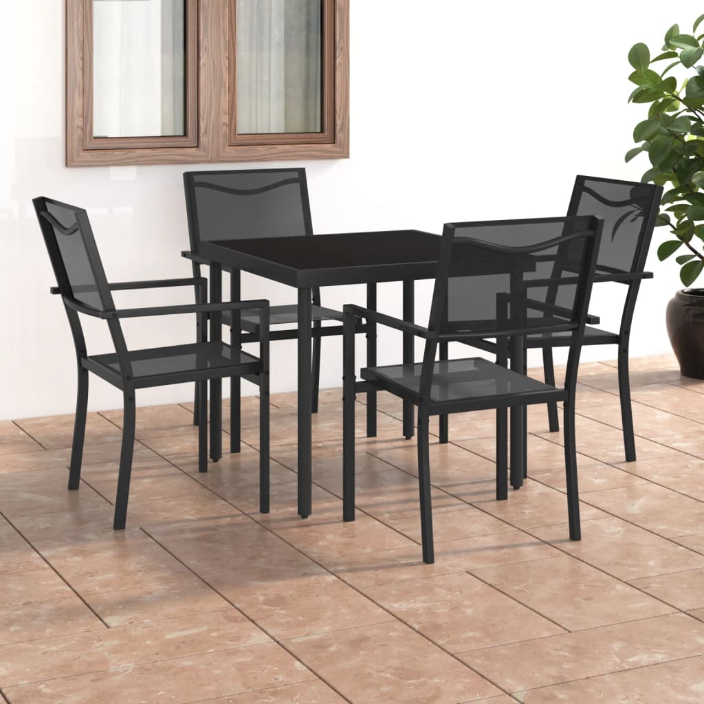 Set mobilier de exterior, 5 piese, oțel - Lando