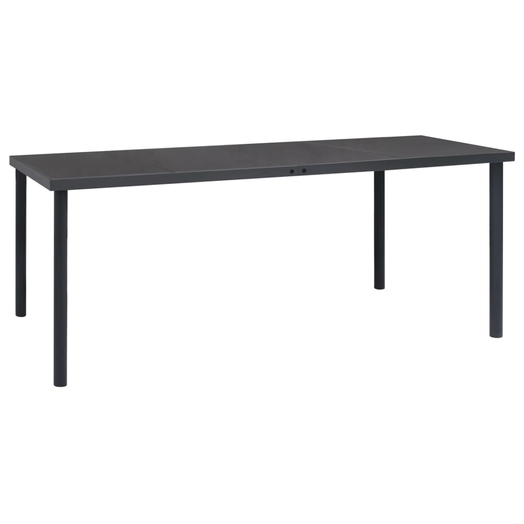 Set mobilier de exterior, 9 piese, oțel