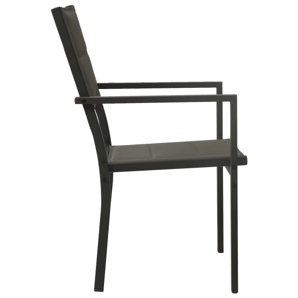 Set mobilier de exterior, 9 piese, oțel