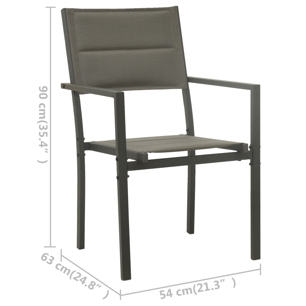 Set mobilier de exterior, 5 piese, oțel - Lando