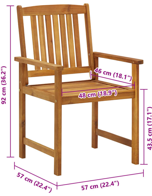 Загрузите изображение в средство просмотра галереи, Scaune de grădină, 6 buc., lemn masiv de acacia
