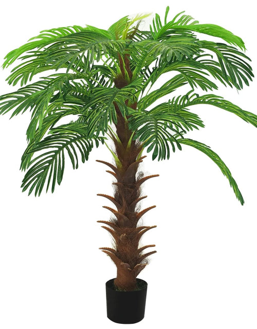 Încărcați imaginea în vizualizatorul Galerie, Palmier cycas artificial cu ghiveci, verde, 140 cm
