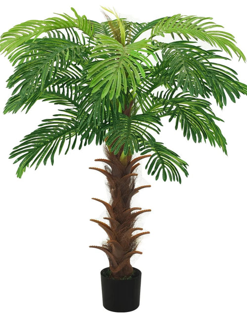 Încărcați imaginea în vizualizatorul Galerie, Palmier cycas artificial cu ghiveci, verde, 140 cm
