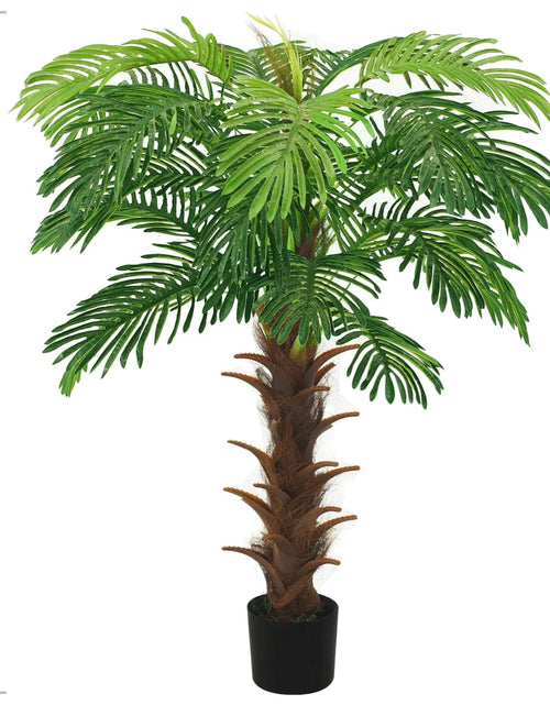 Încărcați imaginea în vizualizatorul Galerie, Palmier cycas artificial cu ghiveci, verde, 140 cm
