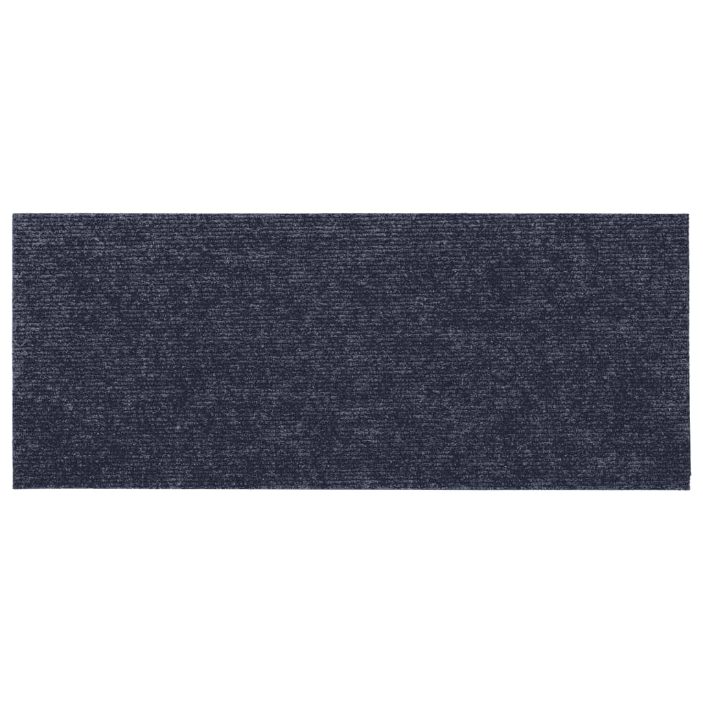 Covorașe de scări autoadezive, 15 buc., albastru gri, 60x25 cm