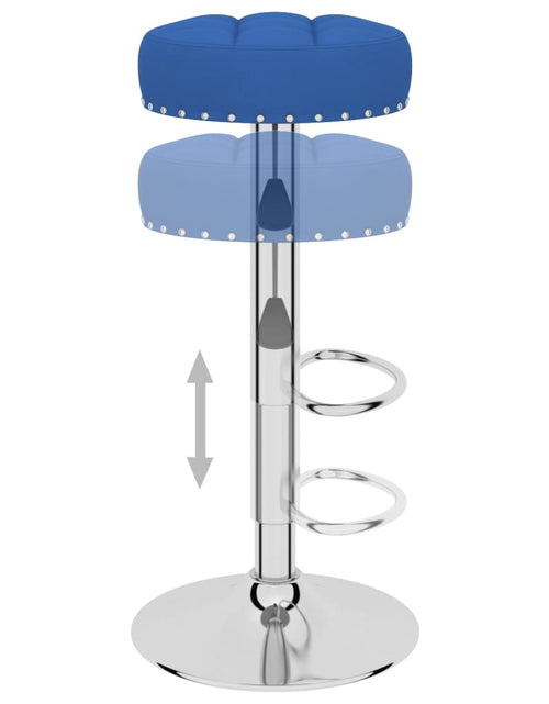 Загрузите изображение в средство просмотра галереи, Scaune de bar, 2 buc., albastru, material textil
