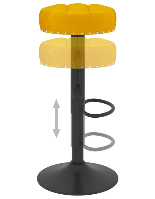 Загрузите изображение в средство просмотра галереи, vidaXL Scaune de bar, 2 buc., galben muștar, catifea
