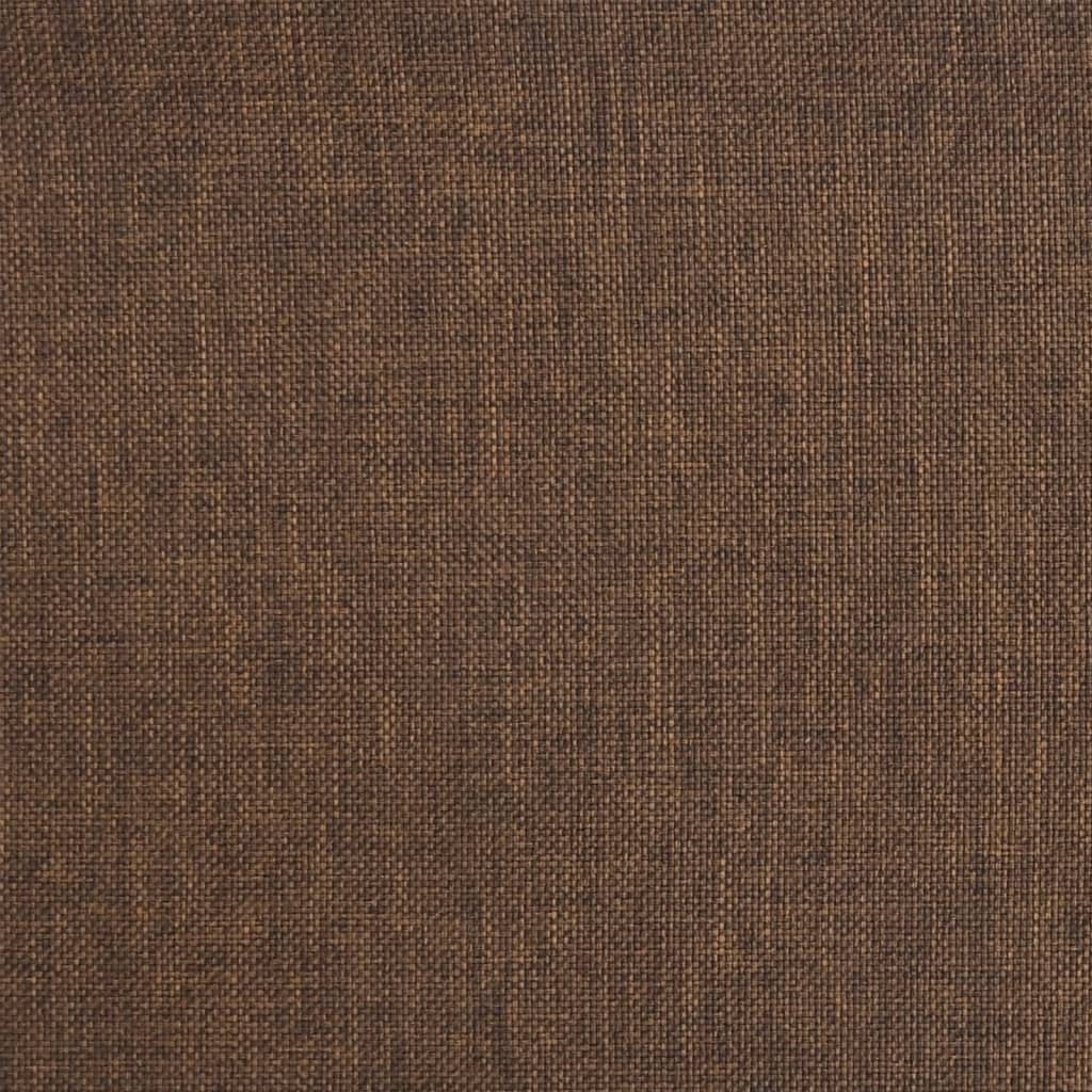 Scaun de bar pivotant, maro, material textil