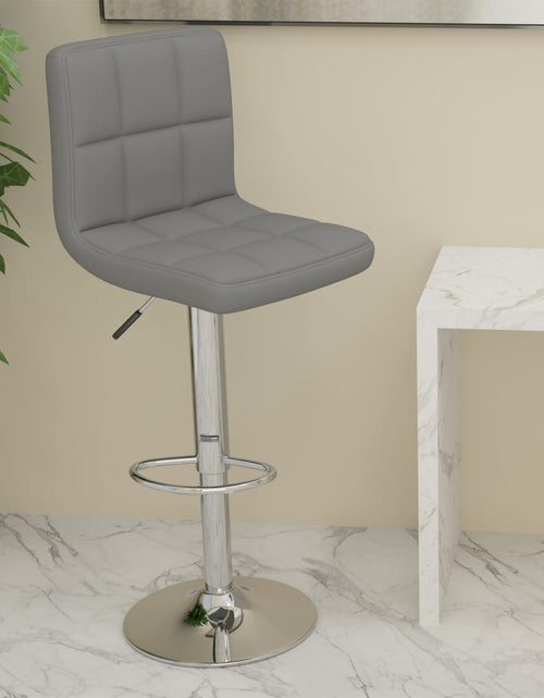 Încărcați imaginea în vizualizatorul Galerie, Scaun de bar, gri deschis, material textil
