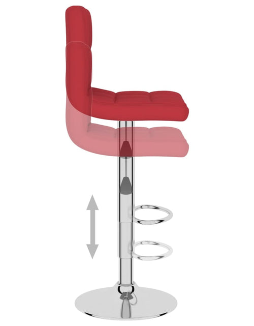 Загрузите изображение в средство просмотра галереи, Scaune de bar, 2 buc., roșu vin, material textil
