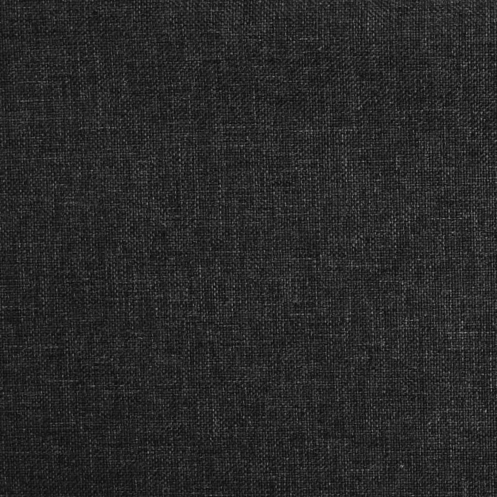 Scaune de bar, 2 buc., negru, material textil