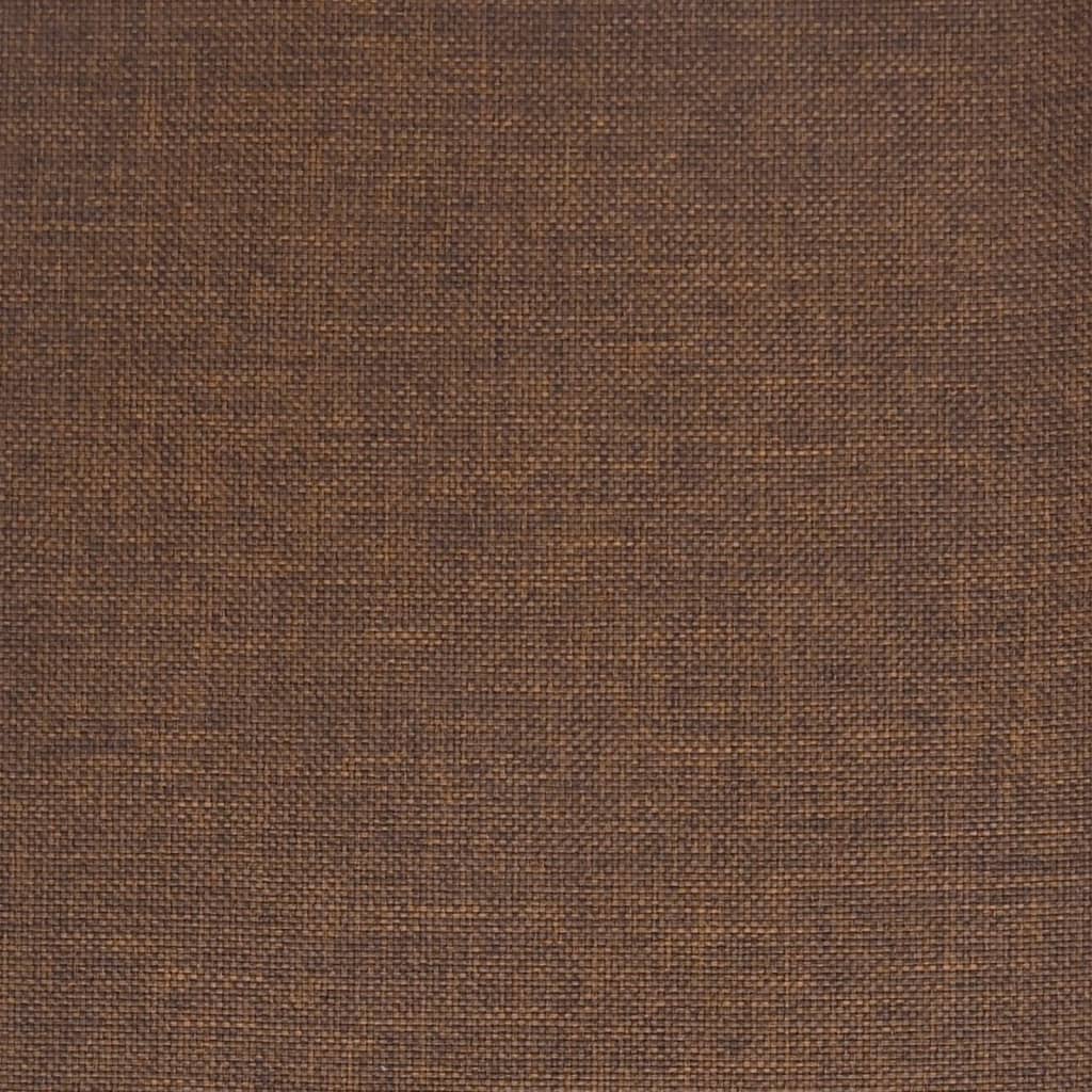 Scaune de bar, 2 buc., maro, material textil