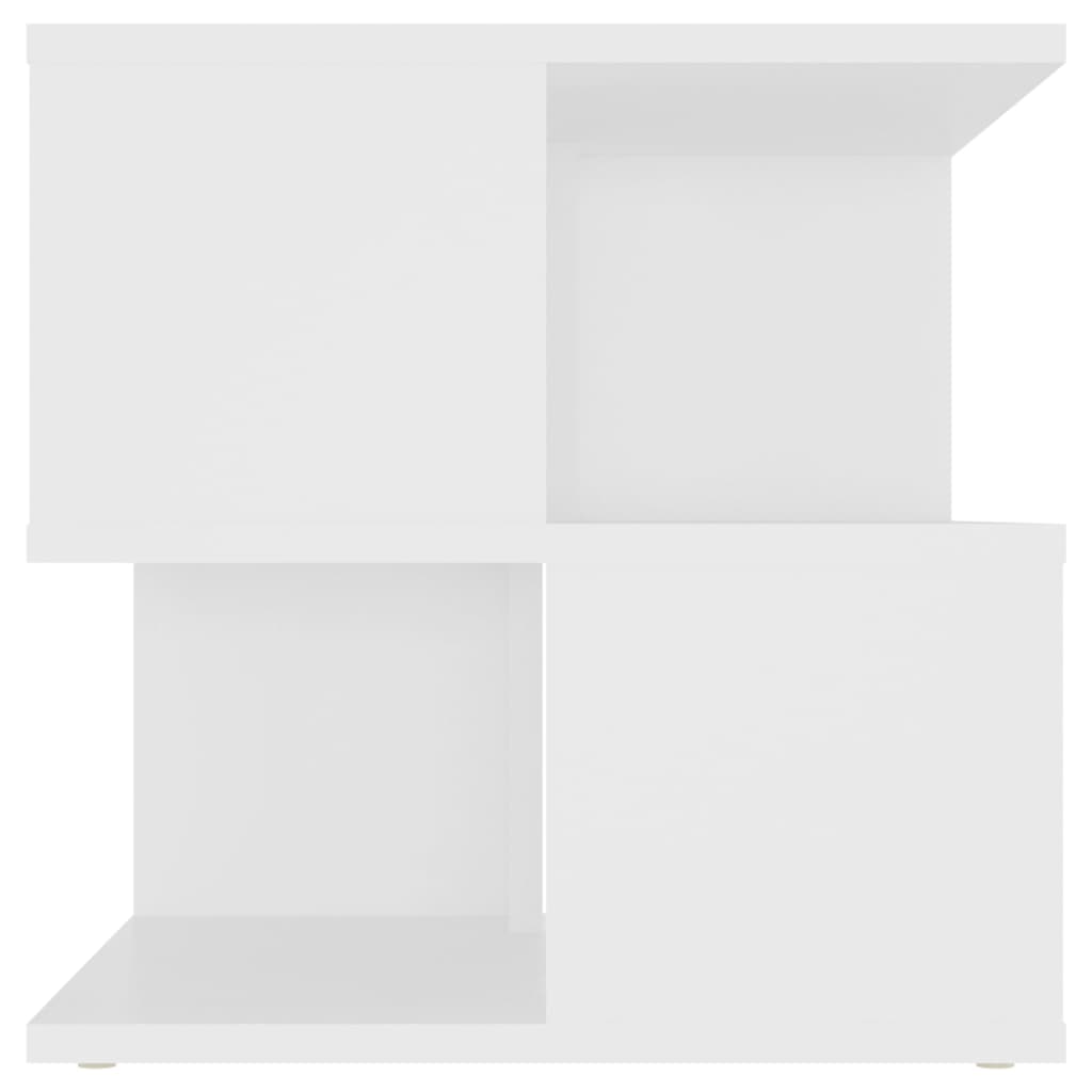 Masă laterală, alb, 40x40x40 cm, PAL