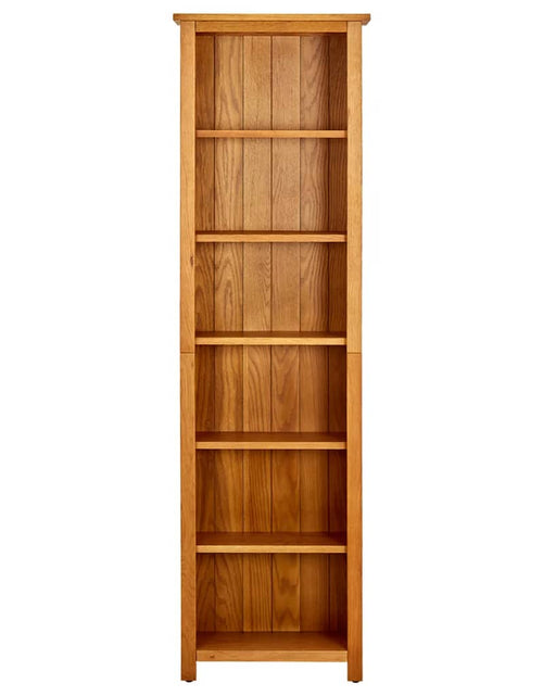 Încărcați imaginea în vizualizatorul Galerie, Bibliotecă cu 6 rafturi, 52x22x180 cm, lemn masiv de stejar
