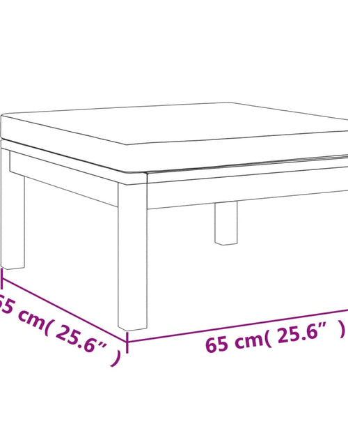 Încărcați imaginea în vizualizatorul Galerie, Taburet de picioare, pernă alb crem, lemn masiv de acacia
