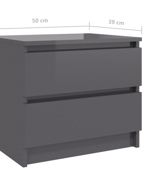 Загрузите изображение в средство просмотра галереи, Noptieră, gri extralucios, 50x39x43,5 cm, PAL
