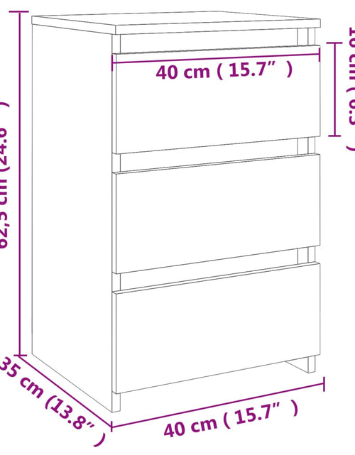 Загрузите изображение в средство просмотра галереи, Noptieră, stejar sonoma, 40x35x62,5 cm, lemn compozit
