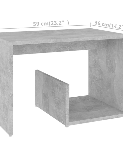Загрузите изображение в средство просмотра галереи, Masă laterală, gri beton, 59x36x38 cm, PAL
