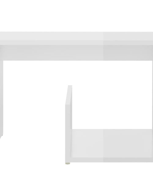 Загрузите изображение в средство просмотра галереи, Masă laterală, alb extralucios, 59x36x38 cm, PAL

