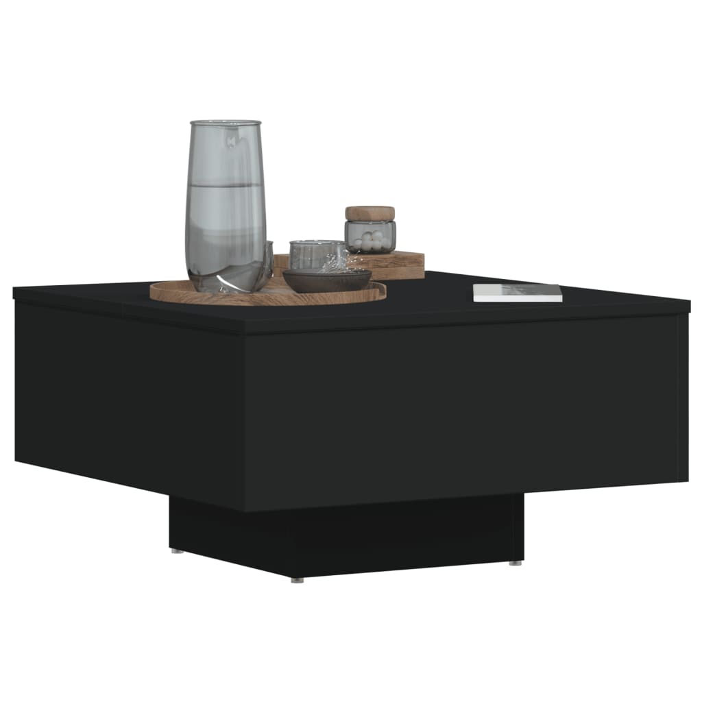 Măsuță de cafea, negru, 60x60x31,5 cm, PAL